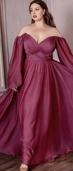 COPY - Plus size long sleeve formal evening bridesmaid mother of the bride dress - Picture 5 of 11